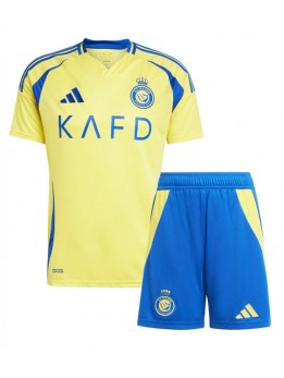 Al-Nassr Heimtrikotsatz für Kinder 2024-25 Kurzarm (+ Kurze Hosen)